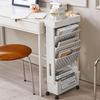 Compact Rolling Bookshelf with Wheels - Easy-Move Floor Rack for Book Storage