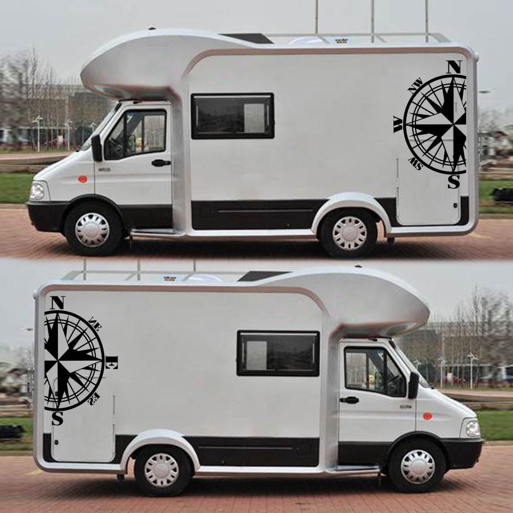 2X Наклейки для автодома, графические наклейки, наклейки для кемпера, фургона, каравана, черного цвета, универсальные