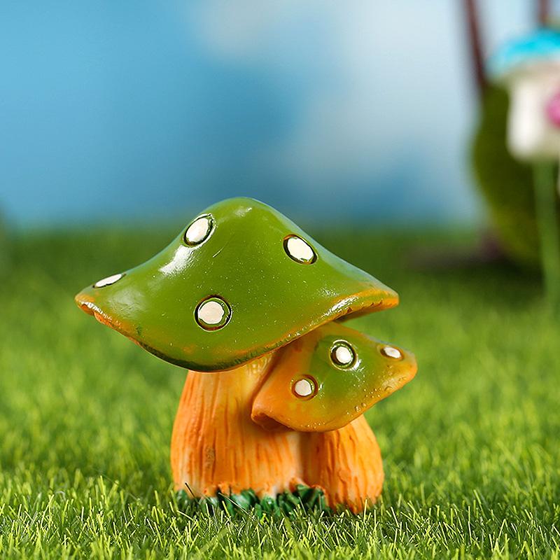 Имитация грибов Миниатюры Сказочный сад Мох Террариум Изделия из смолы Украшения Сад Искусственный бонсай Ландшафтные украшения