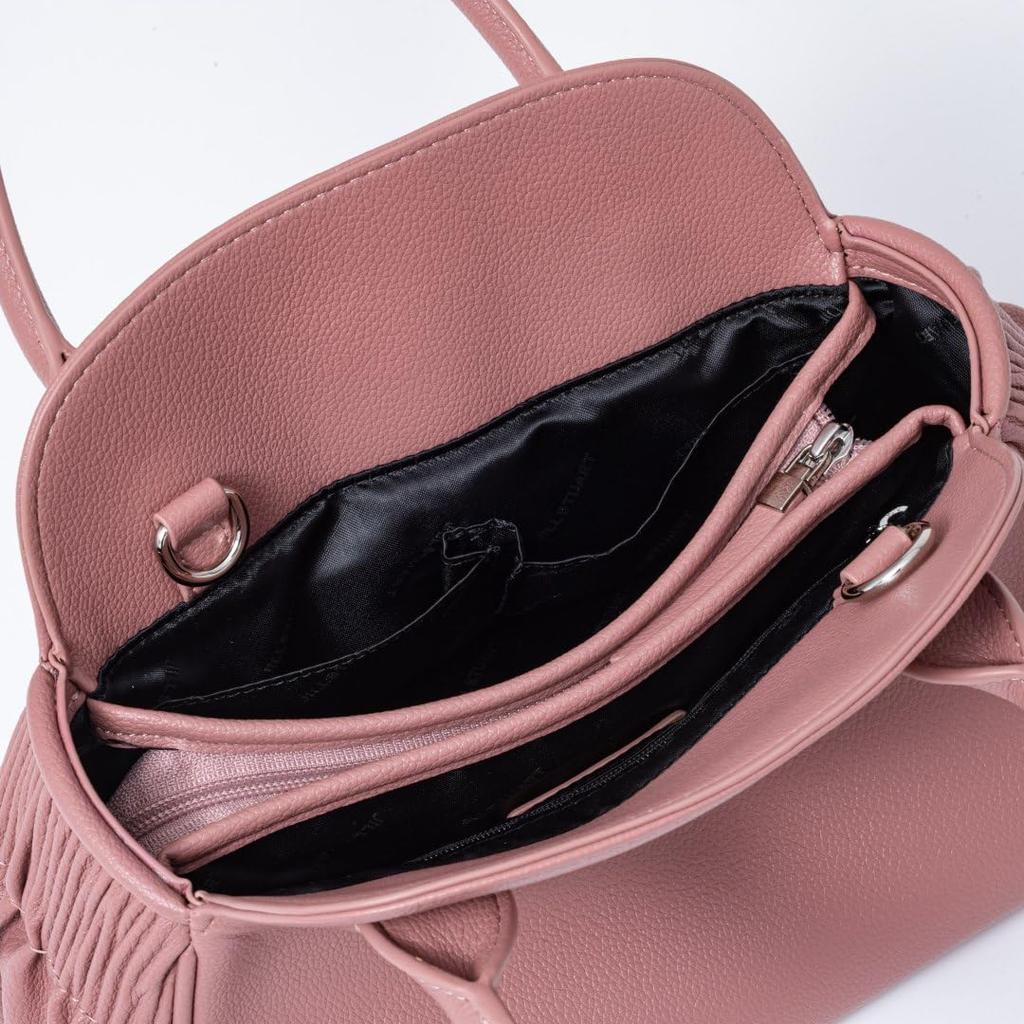JILL STUART JSLH5CH2 Handbag Pink Crystal Buckle Soft Shrink Synthetic Leather 2-Way Feminine Belt Design Elegant Women's Shoulder Bag