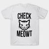 Футболка женская Check Meowt Version 2 черная Harajuku Print Kawaii футболка летняя с коротким рукавом женская футболка топ футболка