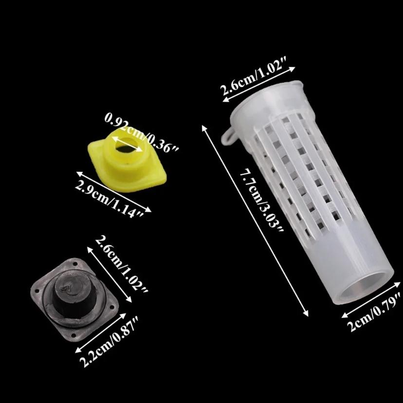 10 шт. Пчеловодство Пчела Пластиковая Клетка для Вывода Маток Чашка Коробка Защитная Крышка Ловец Защитное Основание Пчелы Инструменты Принадлежности Оборудование