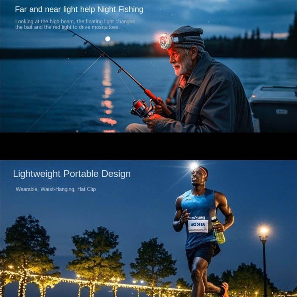 Ultra Bright Headlights LED Mini Head Lamp Portable Hat Cip Light Climbing