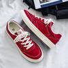 Men's Casual Board Vulcanized Canvas Black New Students Comfortable Non Slip Shoes Solid Color Sports Shoes Outdoor Red