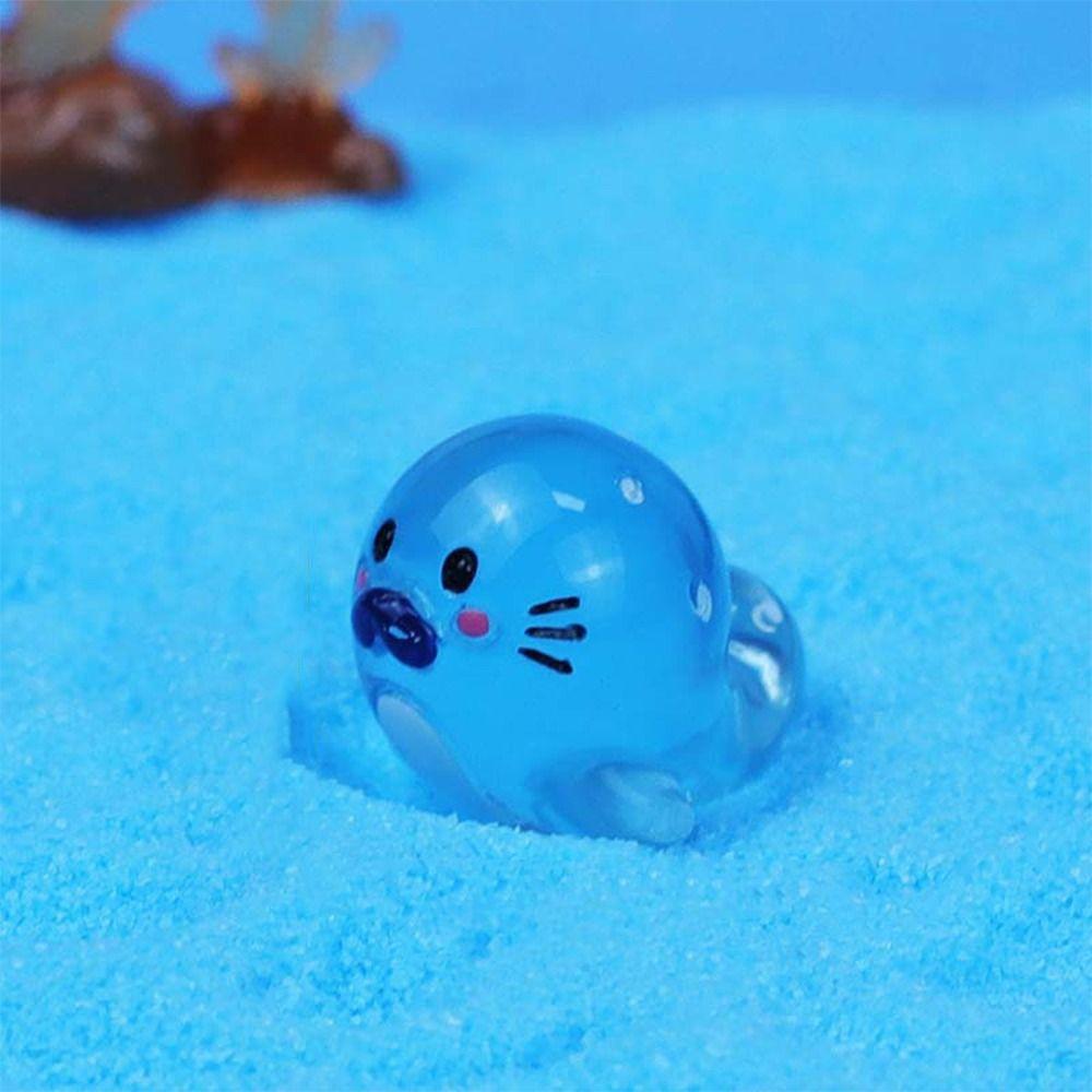 Cartoon Ocean Animal Miniature Figurines Cute Mini Ocean Animal Statue Desk Accessories