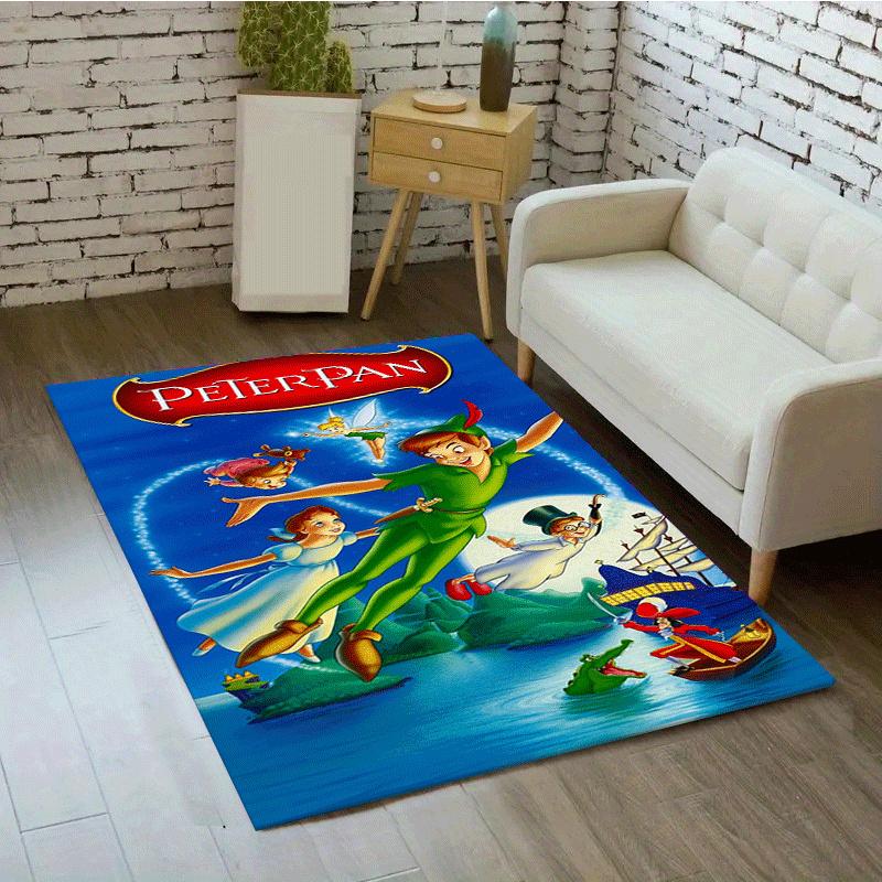 1pc Peter Pan Pattern Area Rug Soft Flannel Floor Mat for Living Room,Office,Bedroom and Carpet,Sofa Coffee Table Floor Mat