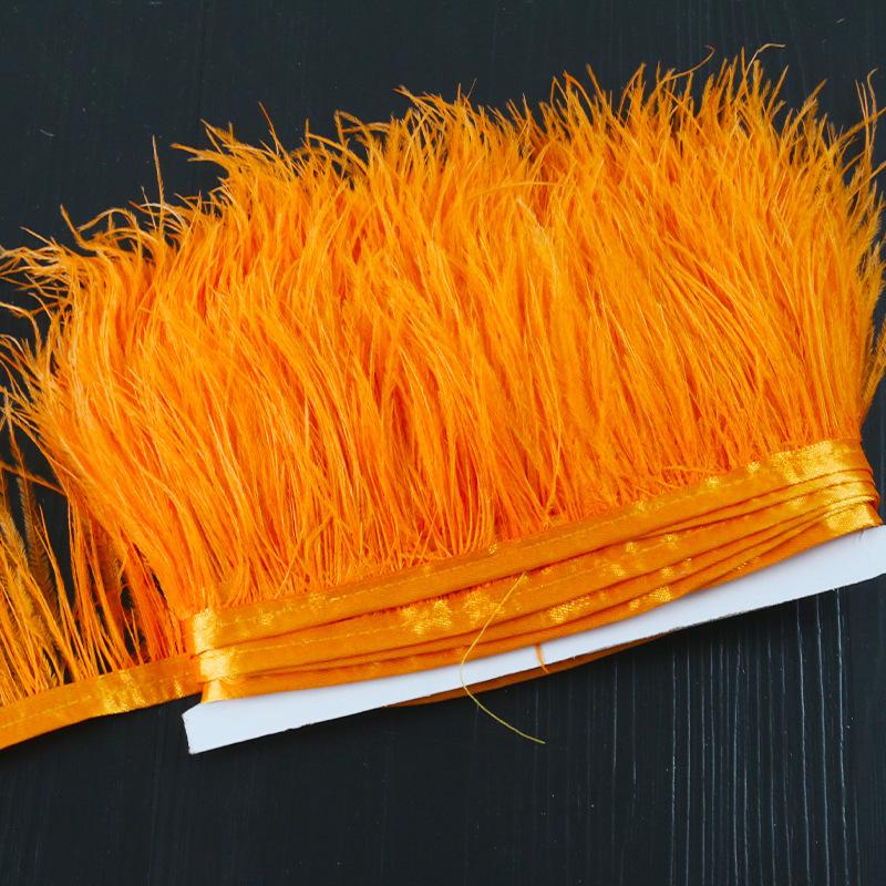 1M Отделка из страусиных перьев Высокое качество 8-10см Бахрома из перьев Лента для шитья платьев, одежды, украшений своими руками