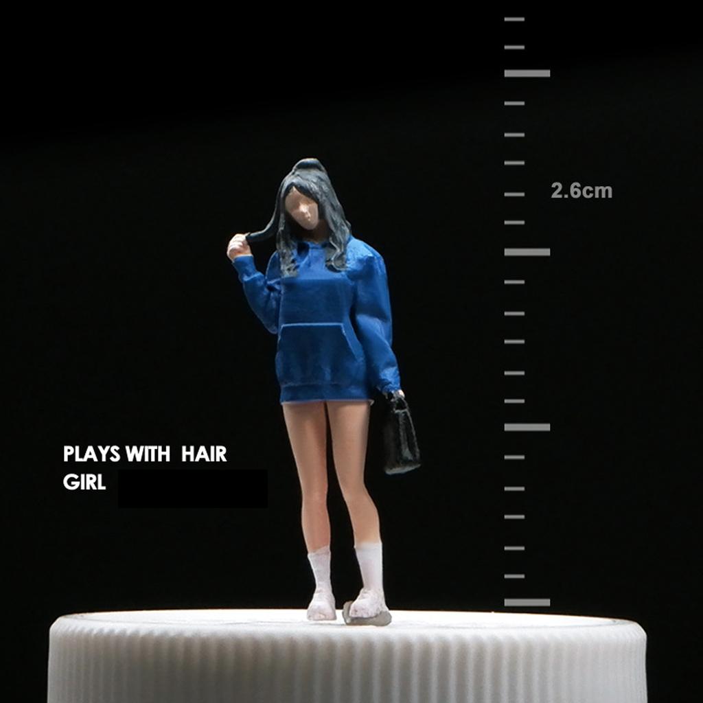 Раскрашенные смоляные миниатюрные фигурки масштаба 1/64 для реалистичных макетов железных дорог, архитектурных сценических декораций и коллекционной экспозиции