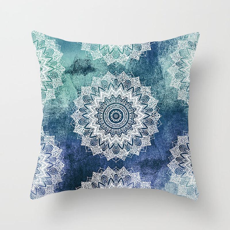 Геометрический чехол для подушки, диванная подушка, украшение для дома, бохо, мандала, цветок