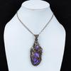 Copper Charoite Pendant Copper Wire Wrapped Jewelry Gemstone Handmade Pendant Copper Wire Wrapped Pendant Gift For Him Latest Design Pendant