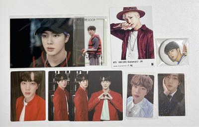 [Б/У] Торговые карточки, фотографии, значки, бромайды BTS Джина