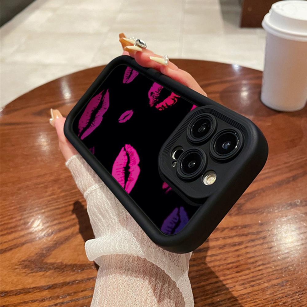 LZ19 Lips kiss art силиконовый чехол для телефона Samsung A15 A35 S24 S23 Ultra S22 S21 Plus S20 FE A05 A06 A54 A55 A53 A14 M15 противоударный задний чехол