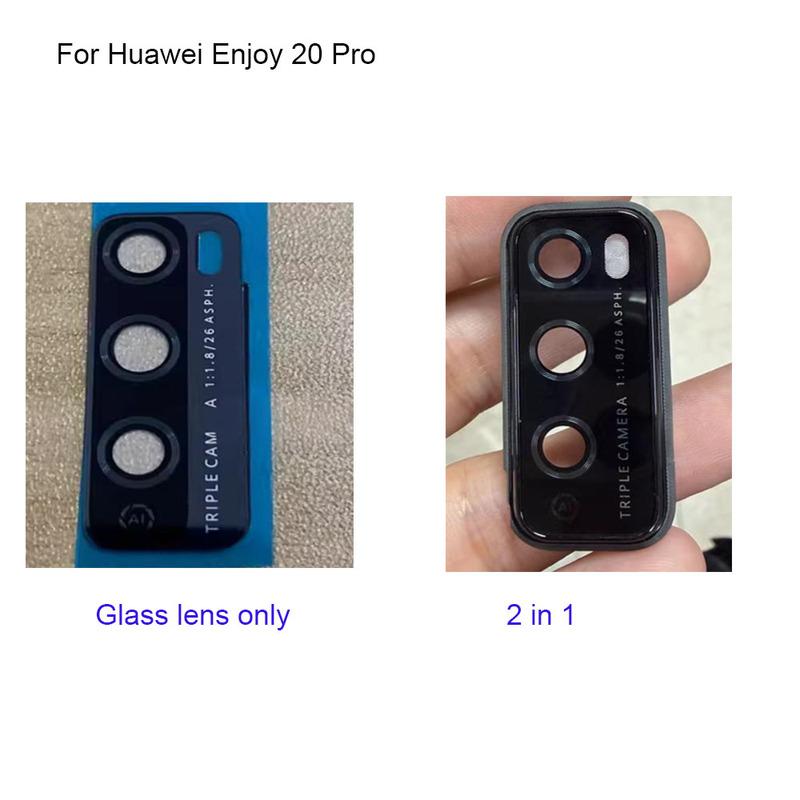 Original glass For Huawei Enjoy20 Pro Back Camera Glass and back camera glass cover with frame For Huawei Enjoy 20 Pro
