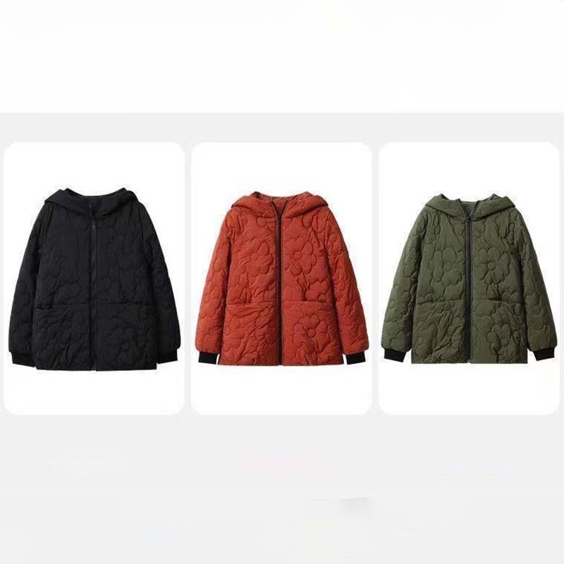 Женская хлопковая куртка с капюшоном, тонкая женская одежда, зимняя, утепленная, модная, свободная, однотонная, на молнии, куртка для поездок на работу в стиле Харадзюку