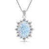 2026 Colored Treasure Ice Flower Cut Oversized Pigeon Egg Necklace Burst High Carbon Diamond Sunflower Pendant