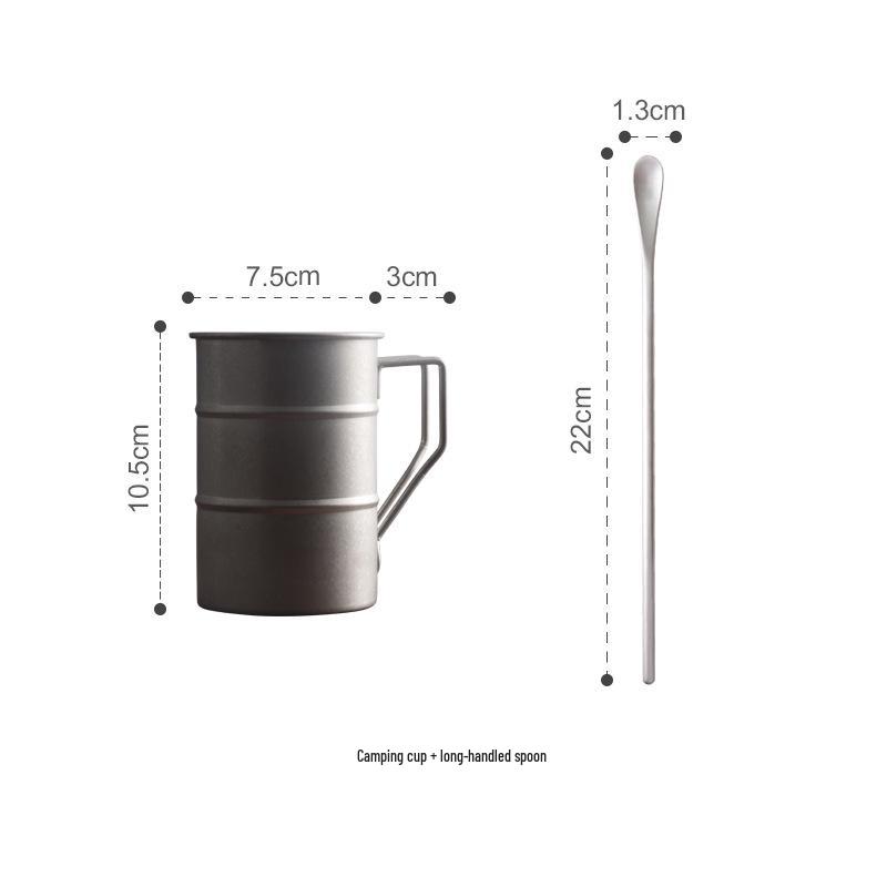 Ретро состаренная кружка из нержавеющей стали 304 для улицы - Портативная чашка для кемпинга для кофе или сока