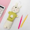 Simple Plush Rabbit Pencil Bag Cartoon Stationery Storage Box Fashion Student Pencil Case  School