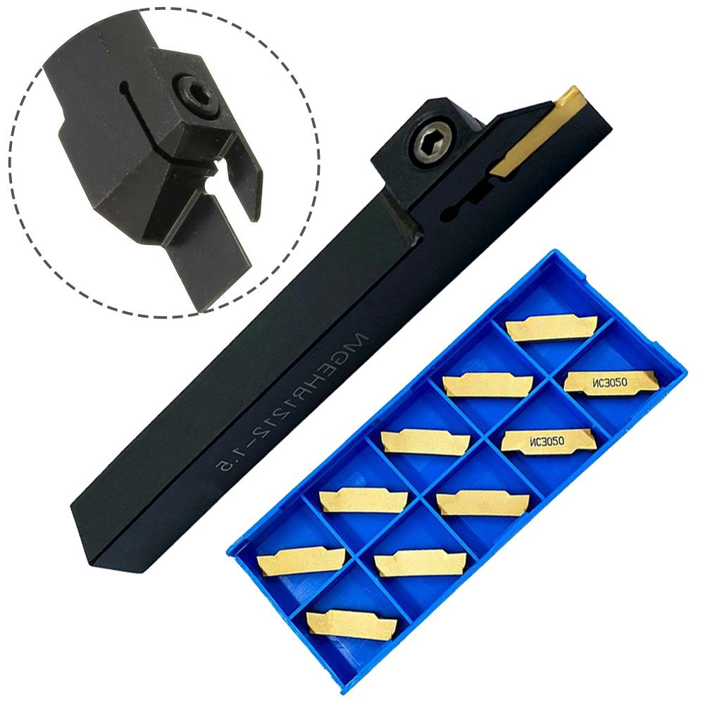Держатель канавочного резца MGEHR1212-1.5 10 шт. Карбидные канавочные пластины MGMN150-G Держатели токарных резцов Инструмент для металлообработки