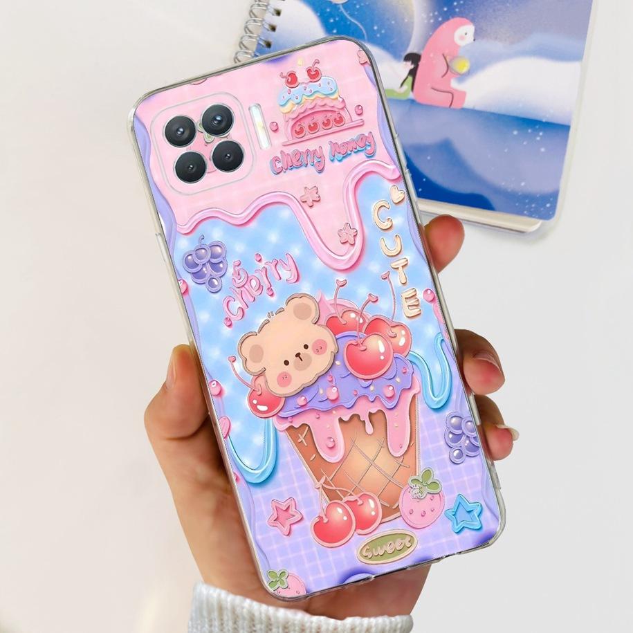 Чехол для OPPO Reno 4 Lite CPH2125 Чехол для телефона Милый Мультяшный Мягкий Силиконовый Задняя Крышка Для OPPO F17 Pro CPH2119 Coque A93 2020 Funda