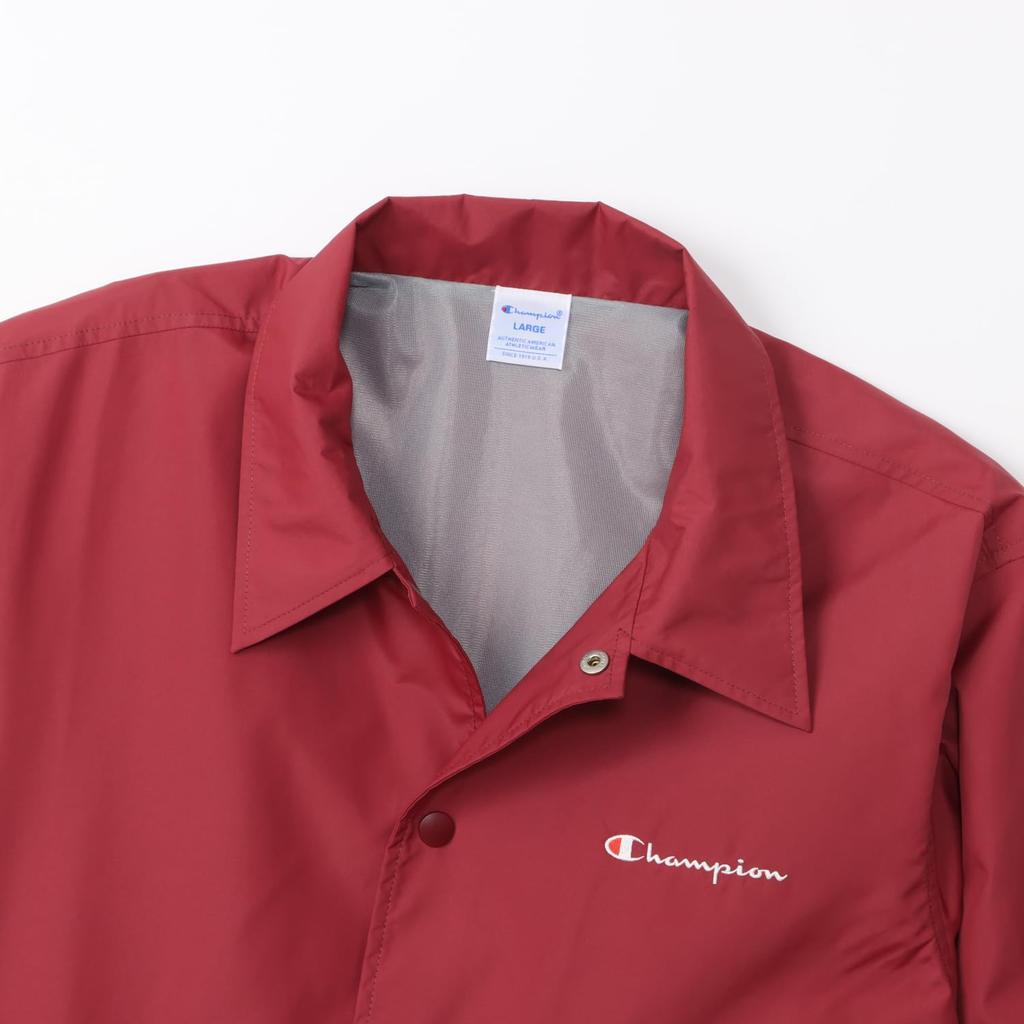 Куртка тренера Champion с длинным рукавом, с вышитым логотипом-надписью, водоотталкивающая, базовая, C3-A615-109-S