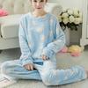 Коралловый флис женская пижама осень и зима теплая и толстая мультяшная милая домашняя одежда костюм можно носить вне пижамы