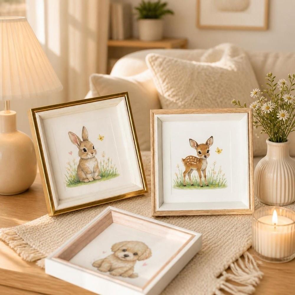 10x10cm Photo Frame Square Art Frames Cute Desktop Picture Frame Photo Showcase