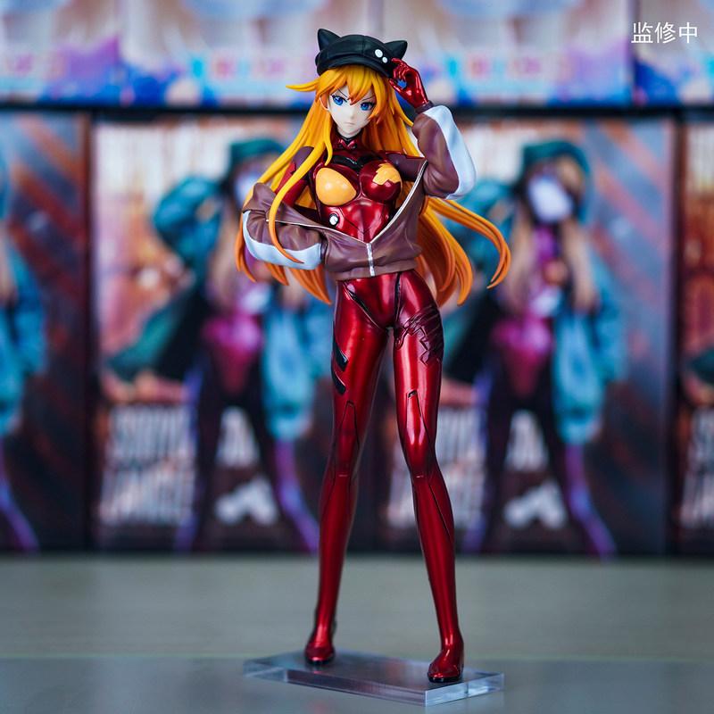 Cat Ear Asuka Anime Figure EVA Trendy Statue Desktop & PC Case Decoration Two-dimensional Collectible Model Cute Art Toy Gift Fo