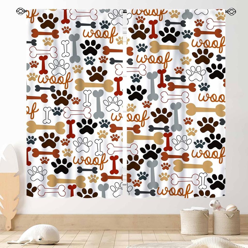 Cat Curta, Cartoon Cute Lovely Kitten Kawaii Cat Pets Funny Animals Gray Blackout Window Drapery Treatments For Living Room