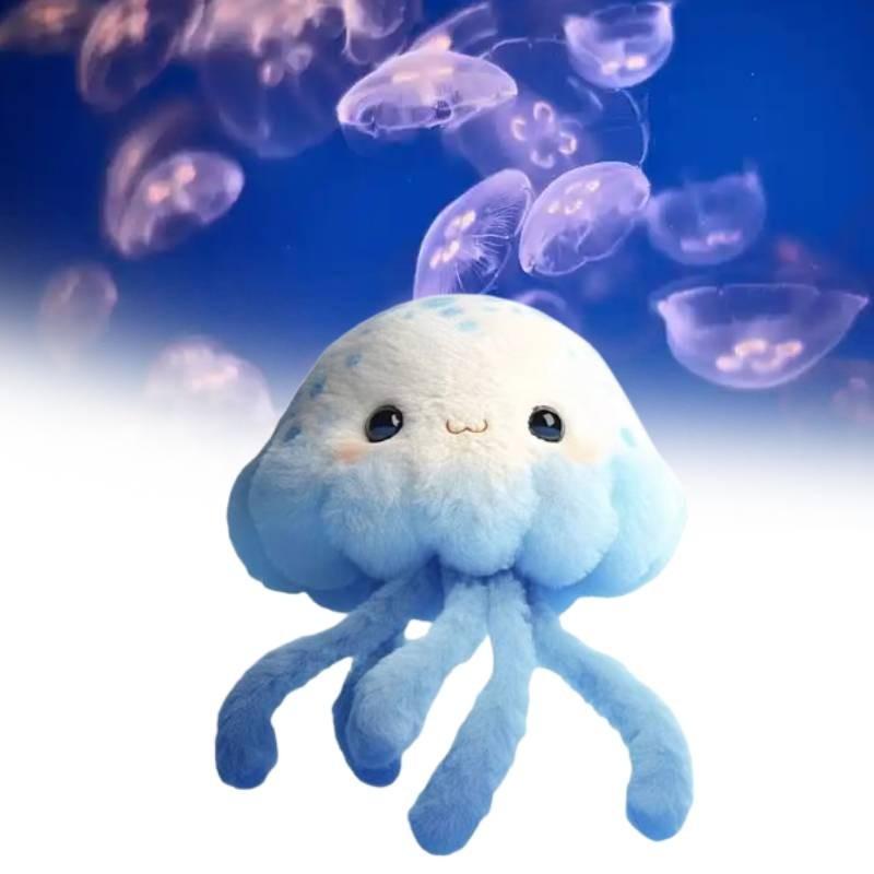 Delightful Plush Jellyfish Keychain Accessory For Childrens Backpacks With Short Plush Design