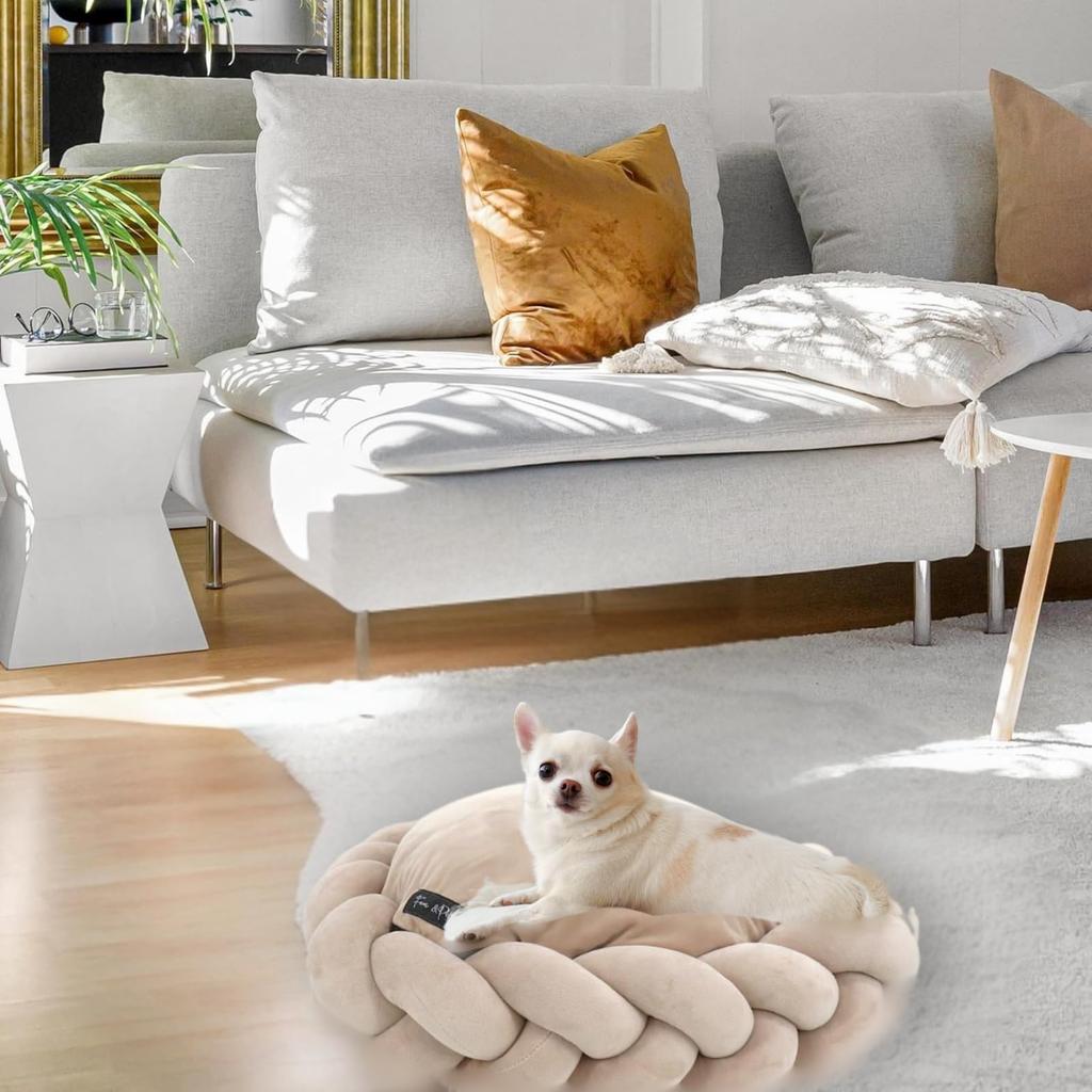 Кровать Fam Pet Premium Royal Comfort для маленьких собак и роскоши Интуитивно привлекательный Подходит для скандинавского роскошного пространства, о котором мечтает ваш питомец x 60 Вт