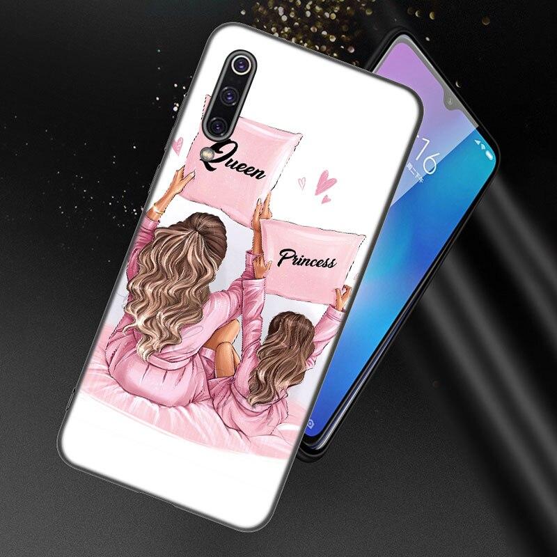 Красивый чехол для мамы, дочки и сына для Xiaomi Redmi 7 7A 8A 9i 9A 9C 10 10A 10C K20 Note 5 6 Mi 8 9 9T Pro A2 Lite A3 6X Mix 3