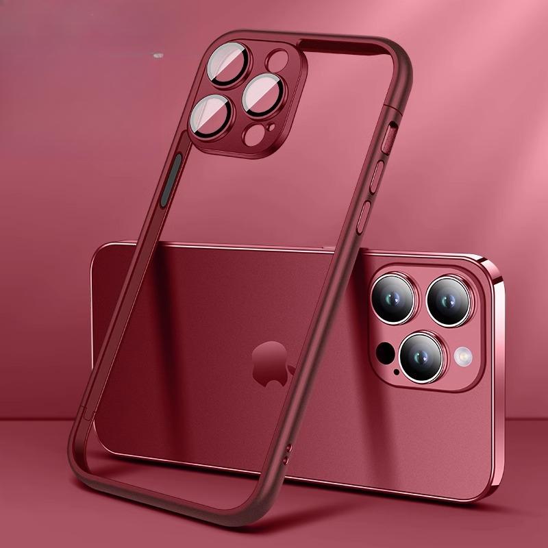 Подходит для iPhone 15, Чехол для телефона 14, Pro Max, Сращенный цвет, Чистая рамка, Без задней панели, Защитный чехол для Apple 13 с теплоотводом