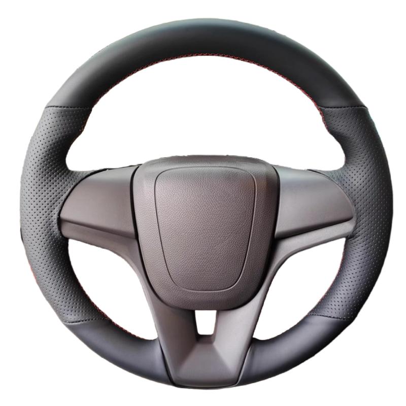 Сделай сам Ручная строчка Черный Чехол на руль из микрофибры для Chevrolet Cruze Хэтчбек Седан Aveo Orlando 2009 2010-2014