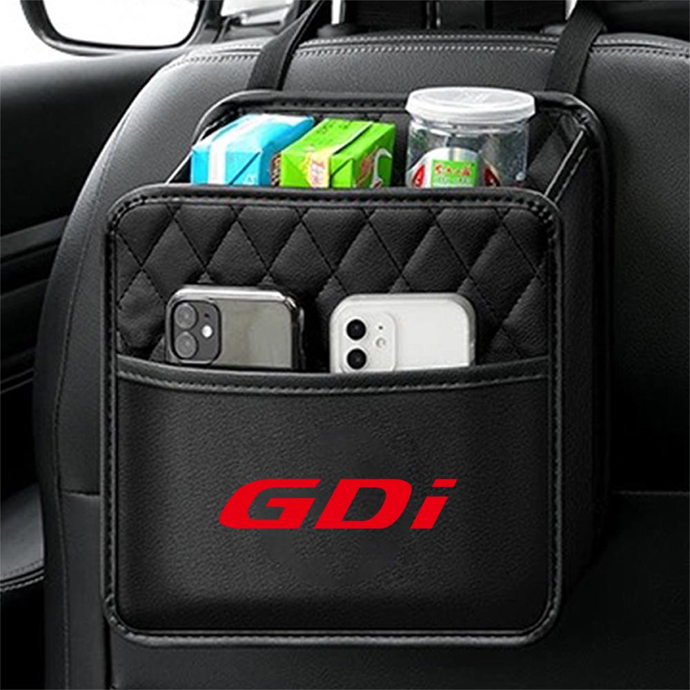 Auto Badge Styling Organizer Leather Car Seat Back Storage Bag Accessories For Hyundai Elantra Wagon i20 i30 Tucson i10 ix35 i40 PP17