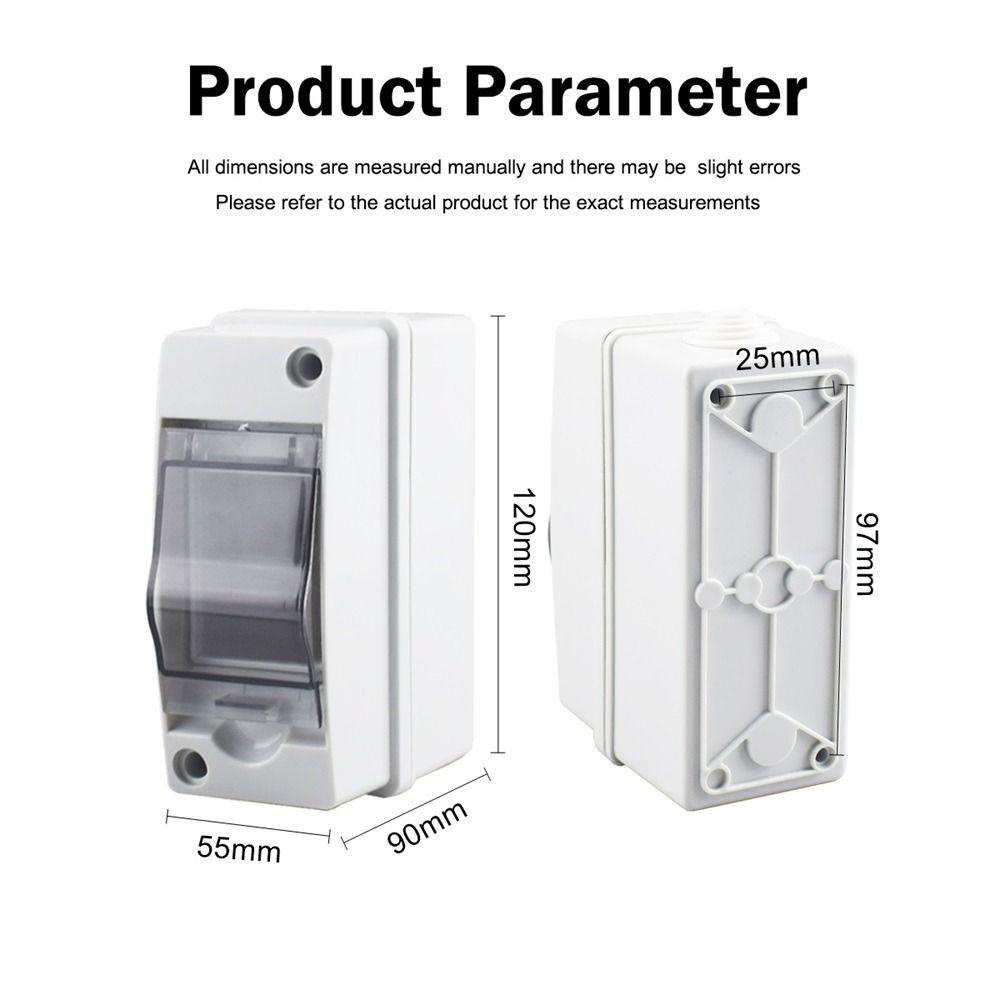 1Pcs IP65 Waterproof Breaker Box 2 Way MCB Protection Box for 2P Breaker