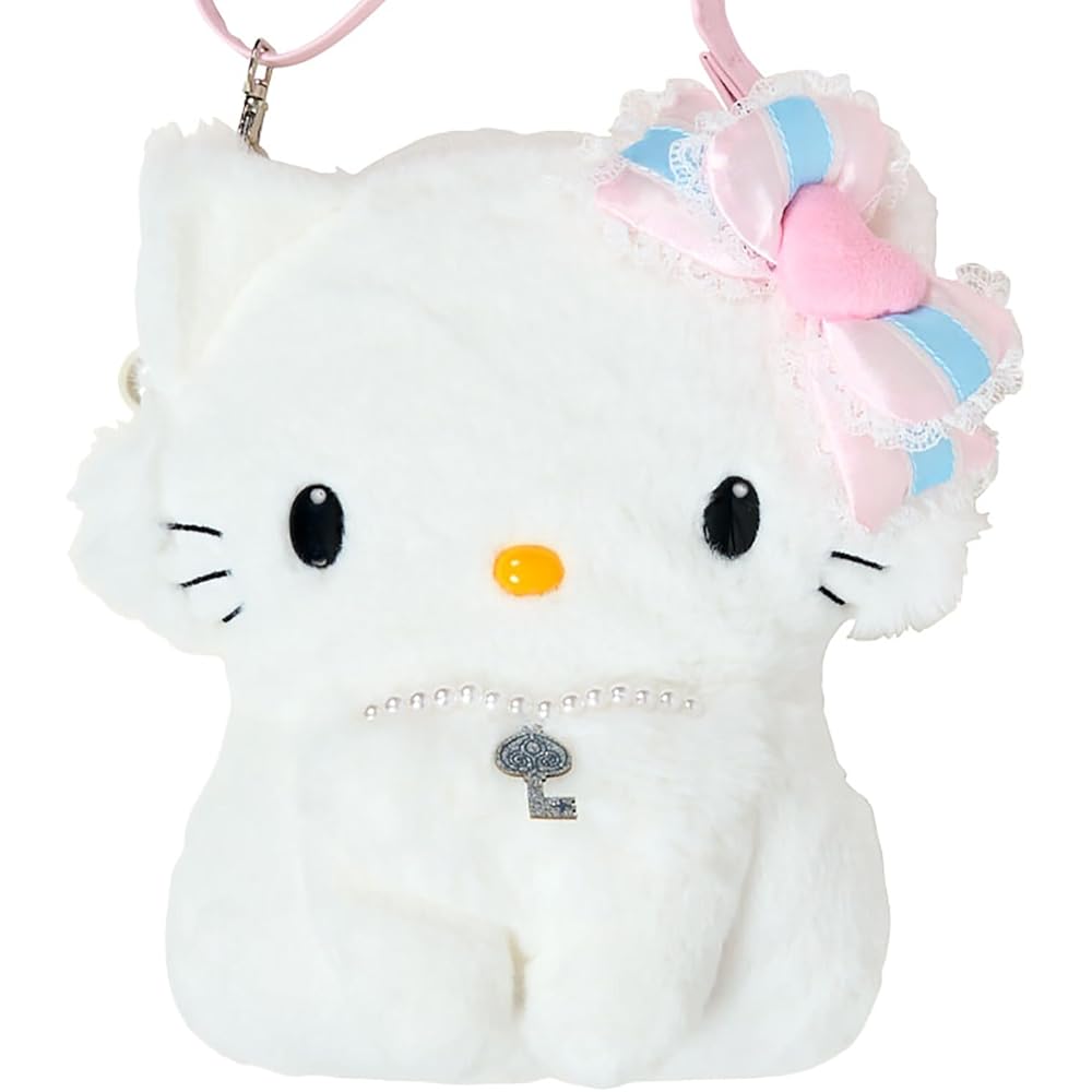 Sanrio Шармми Китти Плюшевая Сумка-Кошелек в Форме Сердца Мягкая Ткань Милый Персонаж Аксессуар