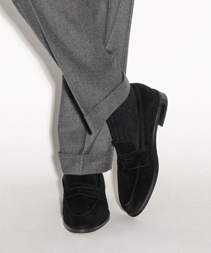 Allclassic Alc4405 Cimer Suede Penny Loafers_Black