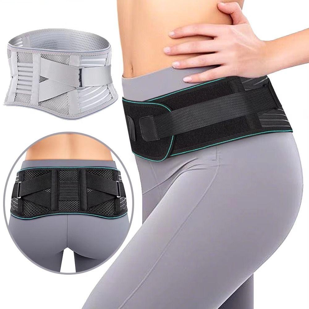 4 Steel Stays Lumbar Support Belt Compression Fitness Waist Protector Lower Back Brace Men Women