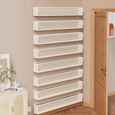 Настенная книжная полка за дверью Ультраузкая Простая кованая детская полка для книг с картинками Отделочная стойка для книг Настенное хранение