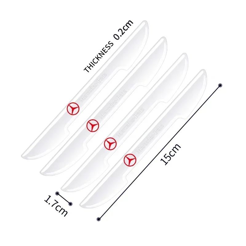 4pcs Transparent Car Door Anti-Collision Rubber Strips Bumper Guard Protector Sticker for Mercedes Benz W211 W204 W210 W203 CLA IH2