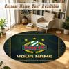 Round Rug Custom NameRapid Wien FC Pattern Non Slip Carpet Home Floor Decor