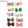 10Pcs Pet Hair Bows Multi-color Dress-up Soft Fashion Pet Puppy Bowknot Hair Band for Holiday