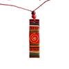 [R7910] - Handmade Necklace 'Cubism' Orange Red - 57x16 Mm