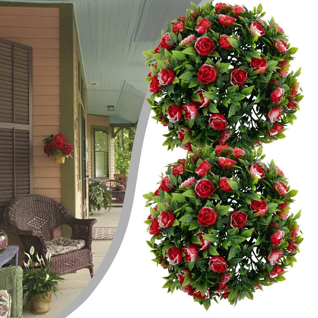 Grass Ball Rose Flower Balls Stage Topiary Hanging