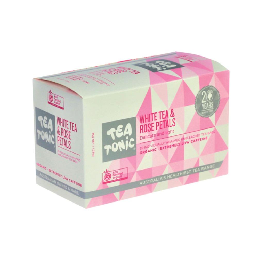 Tea Tonic Organic White Tea & Rose Petals Tea X 20 Tea Bags