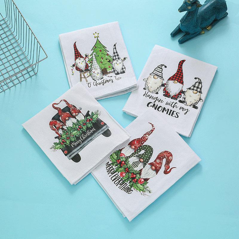 Рождественские салфетки для рук, полотенца, которые не линяют, предметы домашнего обихода и кухни, рождественские полотенца, скатерти