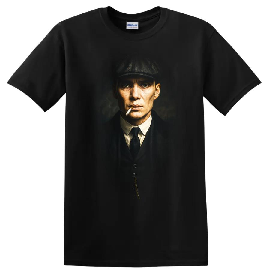 Thomas Shelby Portrait T Shirt Peaky Blinders Gangster Drama Vintage Tee