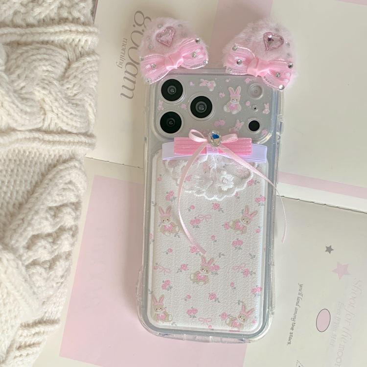Розовый кружевной бант Чехол для телефона для iPhone 17 Pro Max и 16P