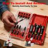 Titanium Coated Drill Bit And Socket Set With Portable Storage Box For Home Repair Diy Woodworking Projects