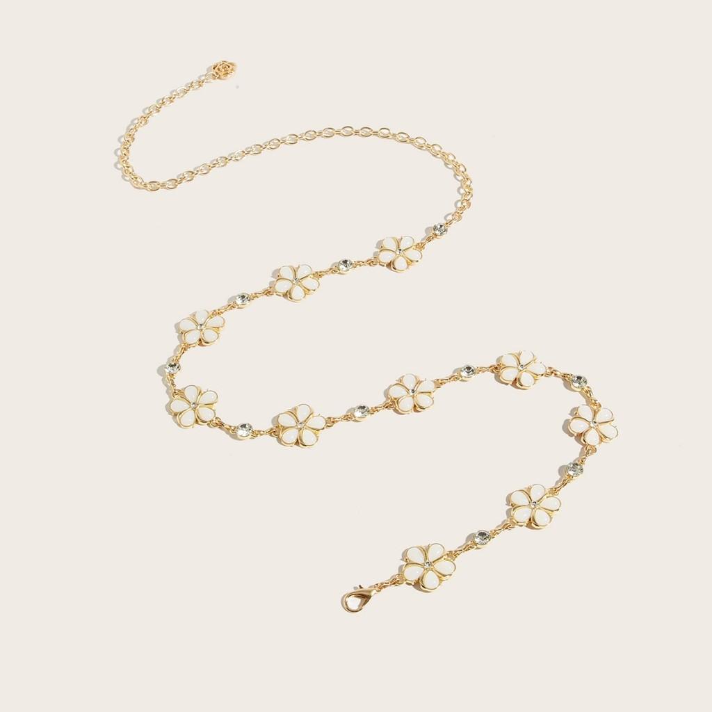 Летняя Цветочная Металлическая Поясная Цепочка Аксессуар Для Женской Моды